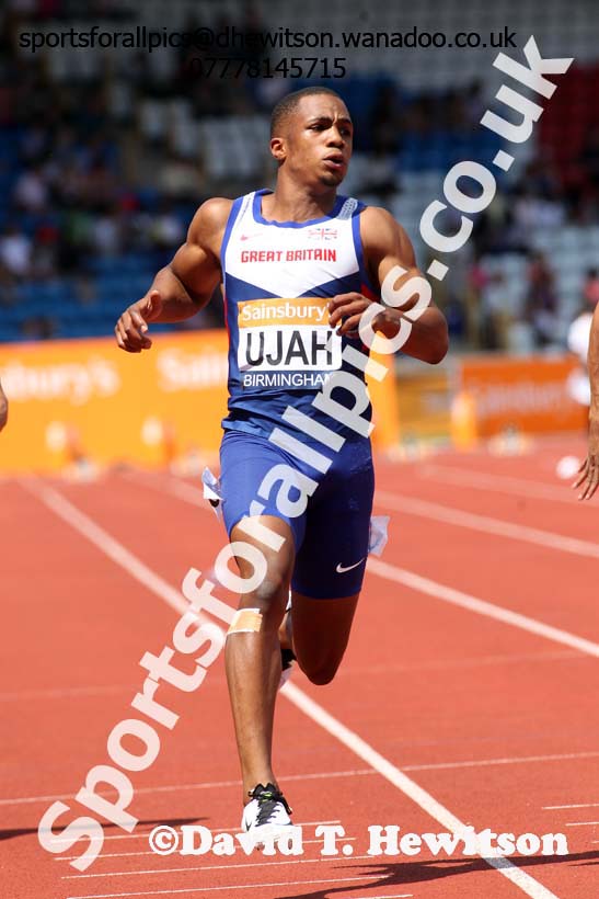 Mens 100 metres, Sainsbury's British Champs, Alexander Stadium, Birmingham. Photo: David T. Hewitson/Sprts for All Pics